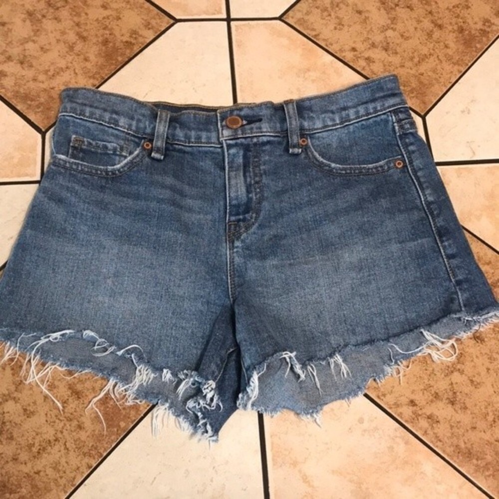 Hudson cut off medium wash denim shorts size 25
